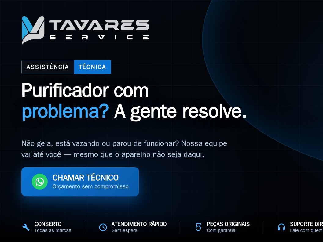 Assistência técnica em purificadores — chame um técnico